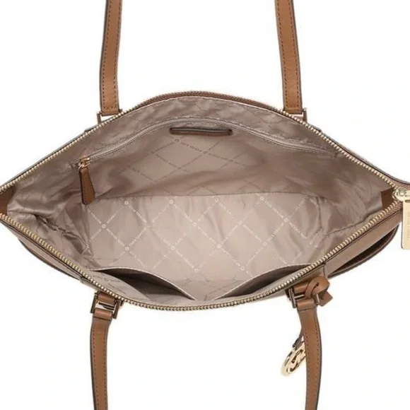 MICHAEL KORS Charlotte Large Leather Top-Zip Tote - Picture 13 of 16